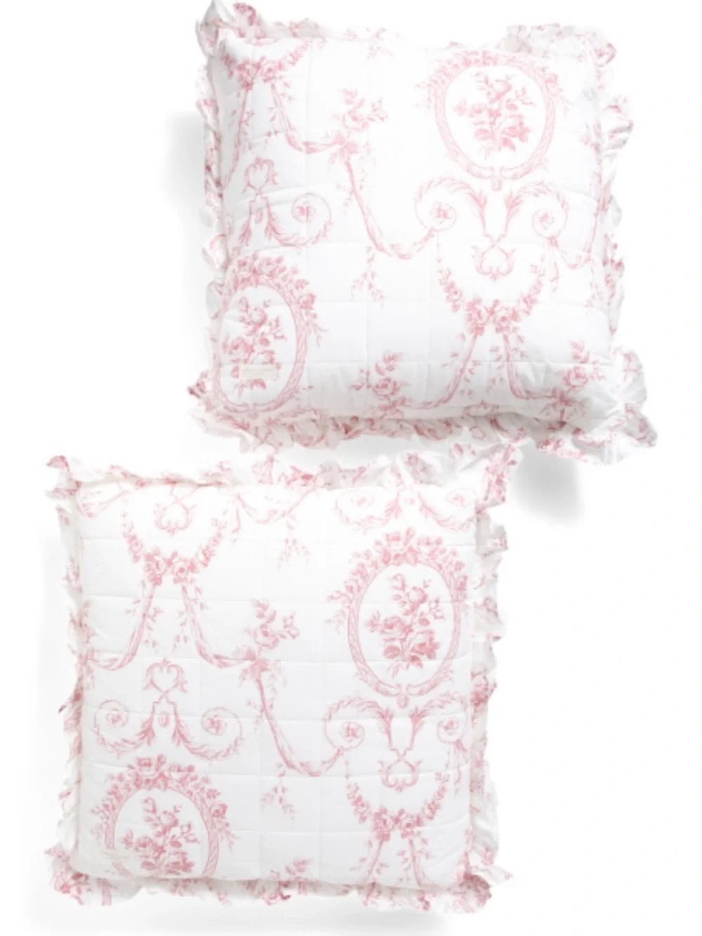 CABBAGES & ROSES 2pk 24x24 Toile Euro Pillows